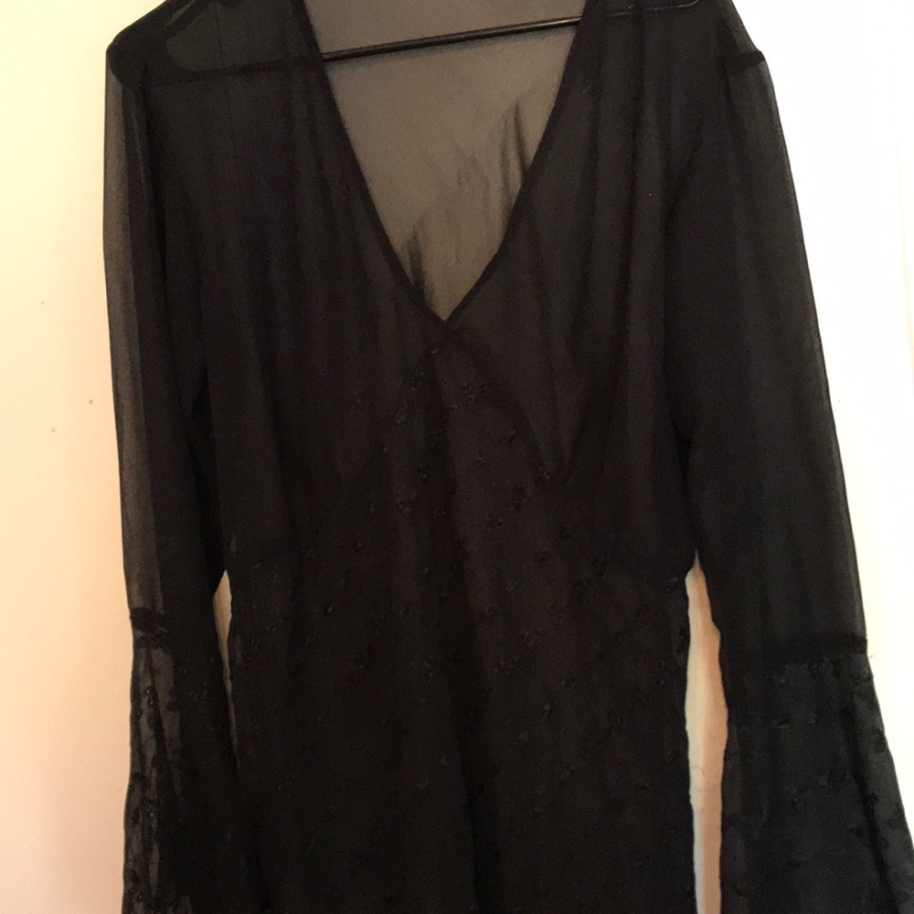 Black sheer blouse